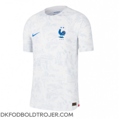 Billige Frankrig Theo Hernandez #22 Udebane Fodboldtrøjer VM 2022 Kortærmet